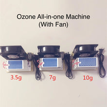 Load image into Gallery viewer, All-in-One 3.5/7/10/15/20g/h DIY Ceramic Ozone Plates Moisture-Proof Ozone Generator with Ozone Power Supply Power Cord and Fan